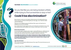 Legal education fact sheet - discrimination at accommodation