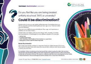 Legal education fact sheet - discrimination in education