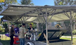 solar powered coffee trailer